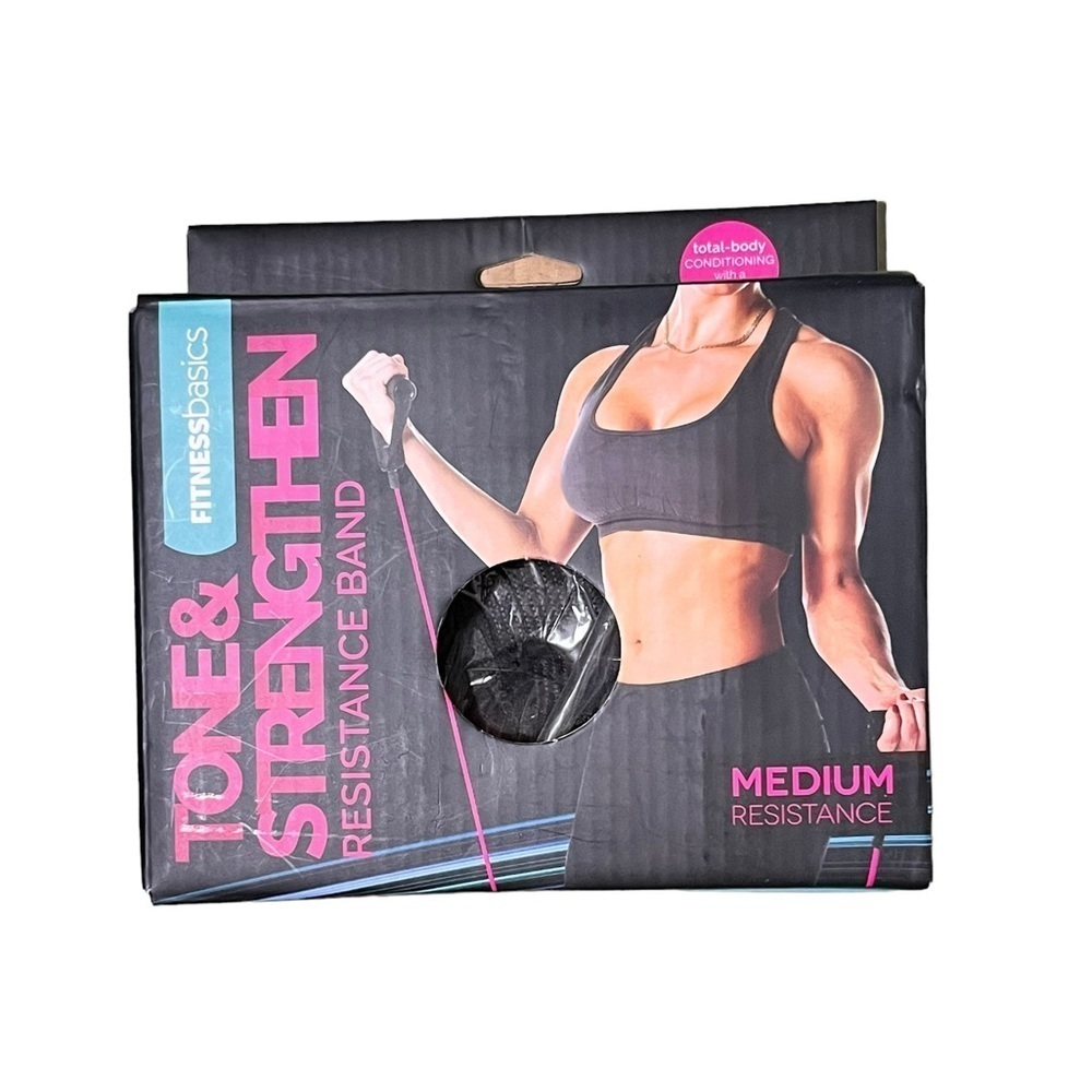 Fitness Basics Tone & Strengthen Resistance Band Medium Resistance New